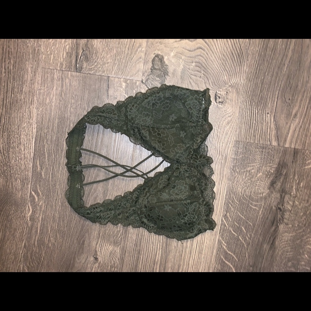 dark green hollister bralette